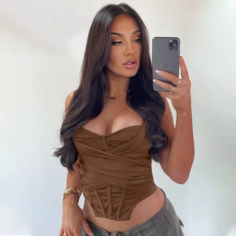 Bangniweigou Twist Tank Top Coffee Y2k Fashion Street Vest Women Solid Color Casual Basic Corset Tops
Bangniweigou Twist Tank Top Coffee Y2k Fashion Street Vest Women Solid Color Casual Basic Corset Tops