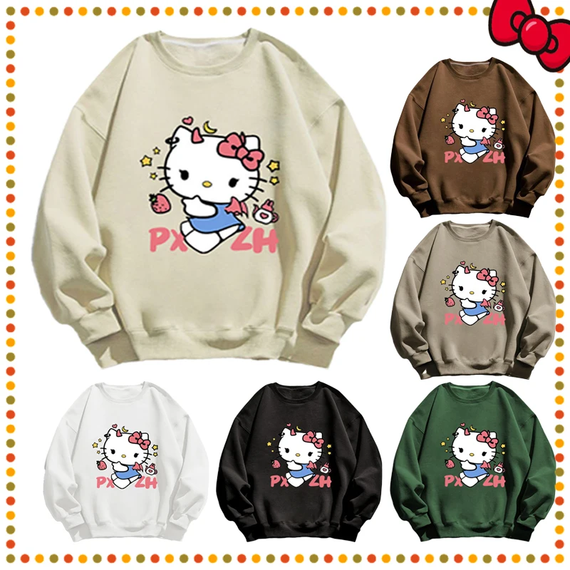 Autumn Winter Seasons Sanrio Hello Kitty Hoodies Kawaii Anime Printing Cotton Round Neck Thickening Girls Cute Sweet Outerwear
Autumn Winter Seasons Sanrio Hello Kitty Hoodies Kawaii Anime Printing Cotton Round Neck Thickening Girls Cute Sweet Outerwear