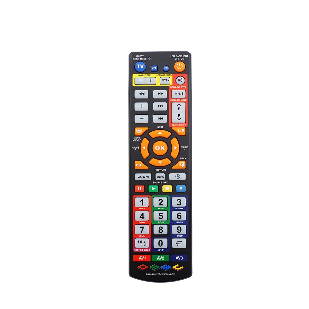 Universal smart remote control infrared remote control OSSC remote control for open source scan converter
Universal smart remote control infrared remote control OSSC remote control for open source scan converter