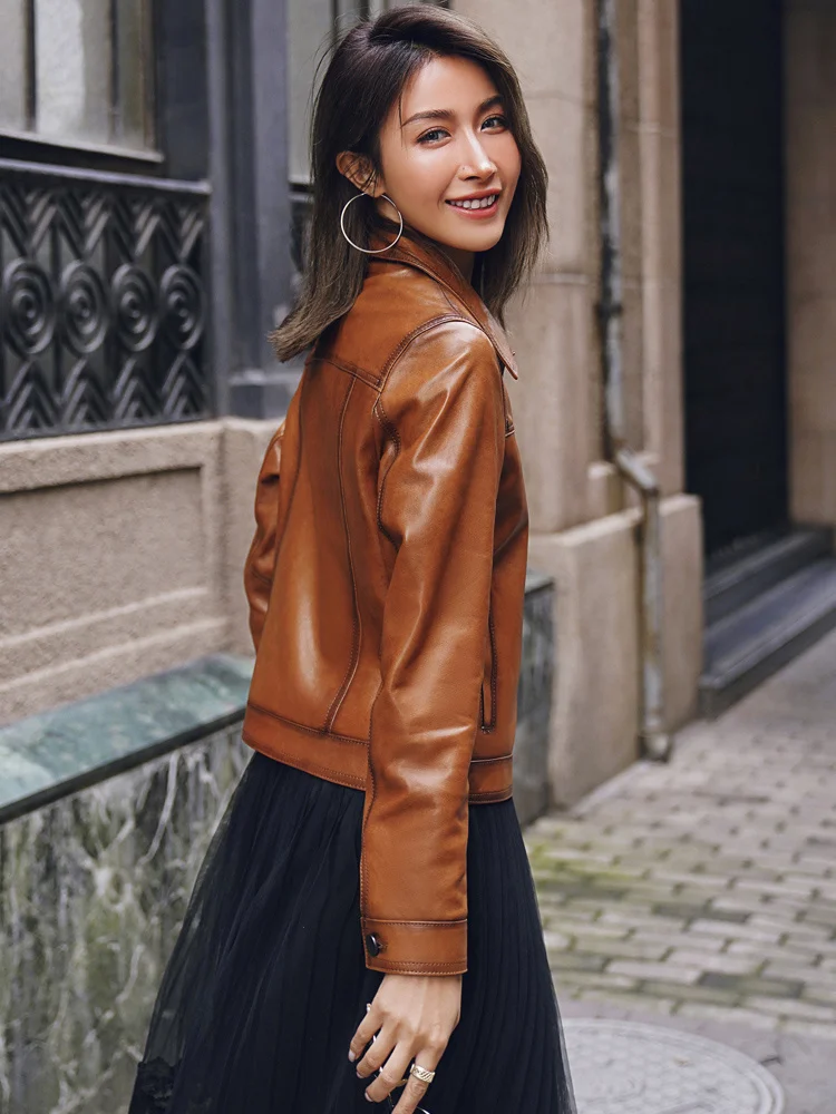2023Leather jacket,100% Sheepskin Leather Jackets Women Spring Autumn Real Leather Clothes for Women Ladies Learher Coats Female
2023Leather jacket,100% Sheepskin Leather Jackets Women Spring Autumn Real Leather Clothes for Women Ladies Learher Coats Female