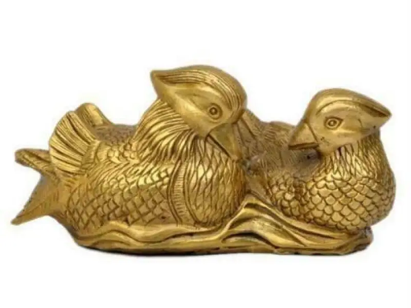 Chinese Rare Manual Brass Couple of Mandarin Duck Statue Exquisite Small Statues
Chinese Rare Manual Brass Couple of Mandarin Duck Statue Exquisite Small Statues