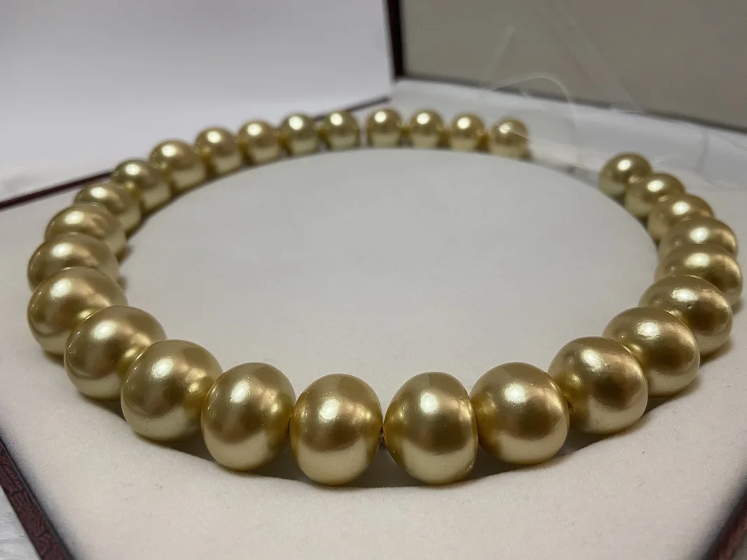 

Big Size 14-18mm Gneuine Nearly Round Pearl Necklace Free Shipping For Women Jewelry For Mother Gifts