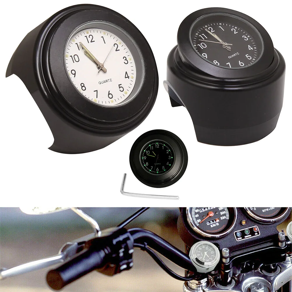 7/8" Universal Waterproof Black Motorcycle Bike Handlebar Mount Clock Watch 22mm Aluminum Luminous Clock Moto Chrome
7/8" Universal Waterproof Black Motorcycle Bike Handlebar Mount Clock Watch 22mm Aluminum Luminous Clock Moto Chrome