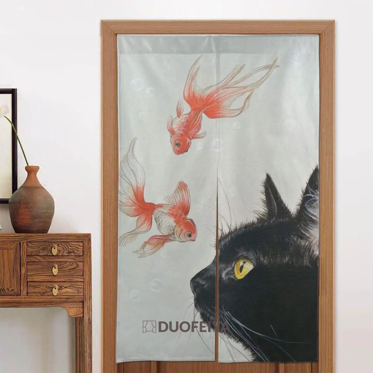 Black Cat And Goldfish Japanese Door Curtain Pencil Drawing Blackout Curtain Cotton Linen Creative Noren for Izakaya Toilet Gift
Black Cat And Goldfish Japanese Door Curtain Pencil Drawing Blackout Curtain Cotton Linen Creative Noren for Izakaya Toilet Gift