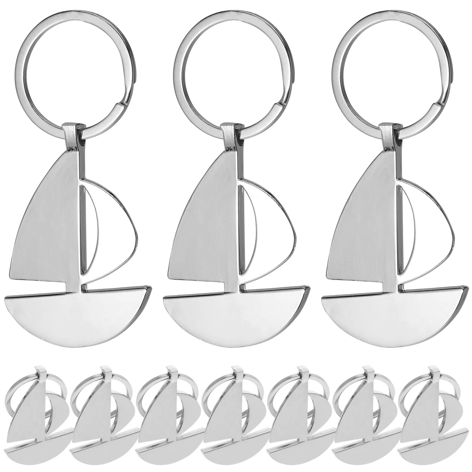 10pcs Sailing Boat Key Holder Beautiful Keyring Simple Creative Metal Keychain Decor Silver
10pcs Sailing Boat Key Holder Beautiful Keyring Simple Creative Metal Keychain Decor Silver