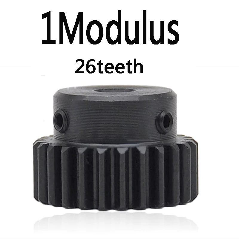 2pieces 1 Modulus Spur Gear 1M26T Metal Motor Boss Gear with Keyway Hole 26Teeth 3X1.4mm 4x1.8mm 5x2.3mm
2pieces 1 Modulus Spur Gear 1M26T Metal Motor Boss Gear with Keyway Hole 26Teeth 3X1.4mm 4x1.8mm 5x2.3mm