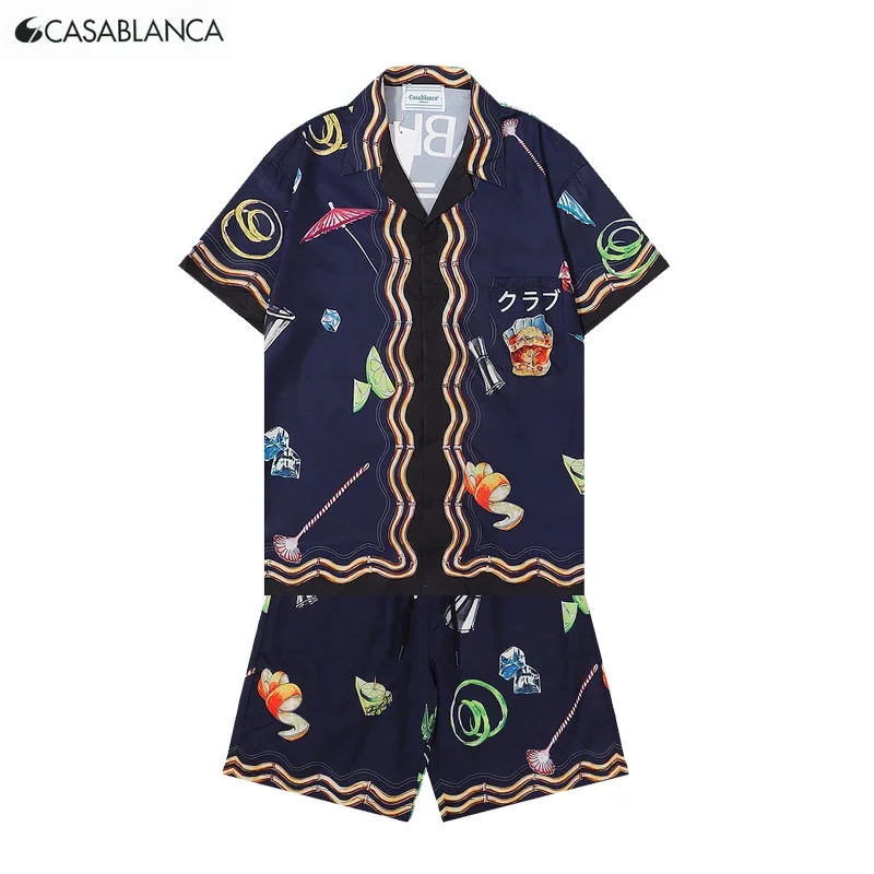 24SS Summer Set High Quality Casablanca New Full Printed Contton Short Sleeved Men Shirt Hawaiian Shirt
24SS Summer Set High Quality Casablanca New Full Printed Contton Short Sleeved Men Shirt Hawaiian Shirt