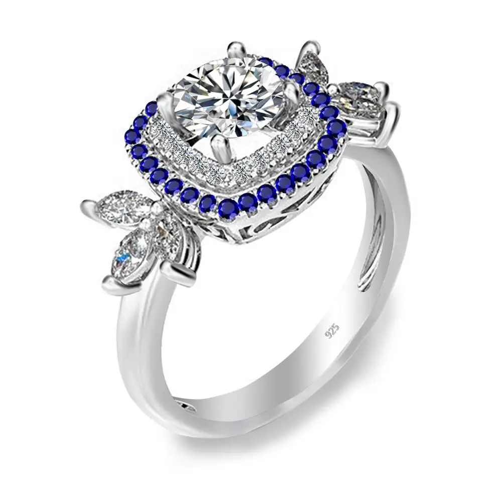 Genuine 1ct Moissanite Ring Diamond Eternity Sterling Silver Rings Wedding With Sapphire CZ Undefined Women's Jewelery
Genuine 1ct Moissanite Ring Diamond Eternity Sterling Silver Rings Wedding With Sapphire CZ Undefined Women's Jewelery