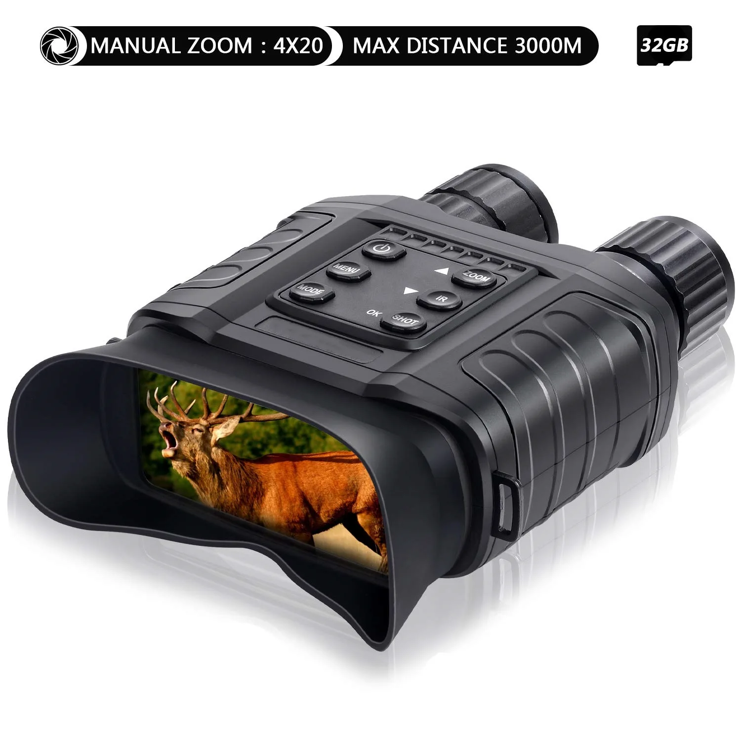 W550B 4 inch Professional Binoculars Telescope 20X Optical Zoom 4X Digital Zoom 500M Infrared Night Vision for Hunting Camping
W550B 4 inch Professional Binoculars Telescope 20X Optical Zoom 4X Digital Zoom 500M Infrared Night Vision for Hunting Camping