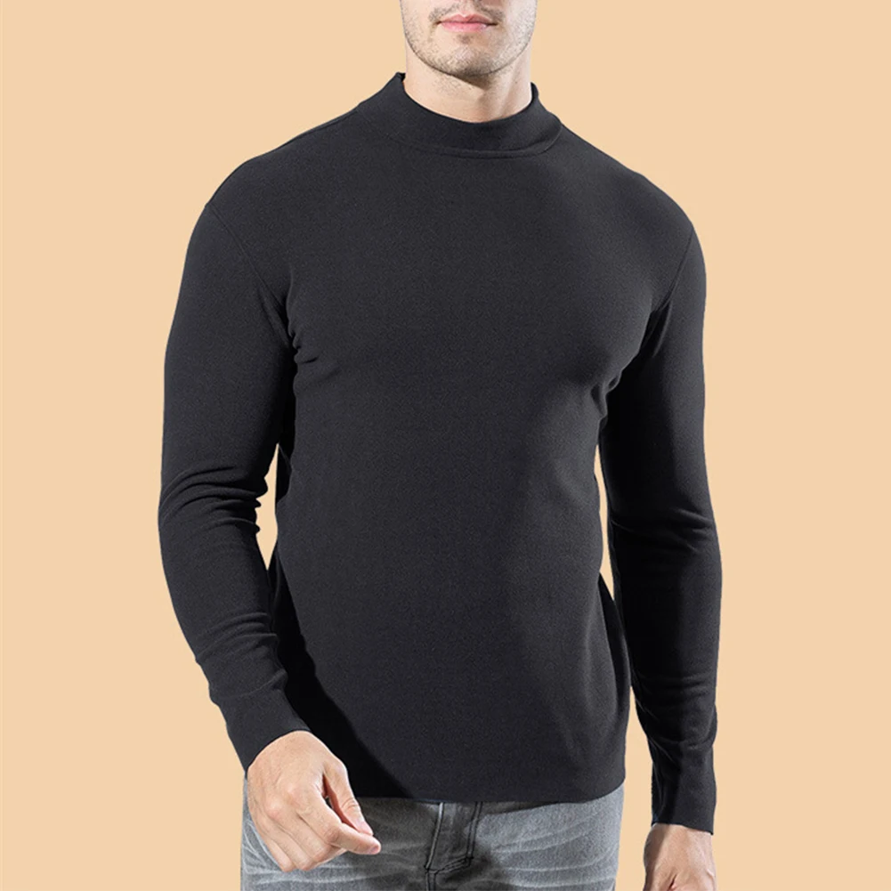 Fashion Men's Mock Neck Thermal Underwear T-shirts Pullover Long Sleeve Jumper Warm Slim Fit Tops Undershirts Men Clothing
Fashion Men's Mock Neck Thermal Underwear T-shirts Pullover Long Sleeve Jumper Warm Slim Fit Tops Undershirts Men Clothing
