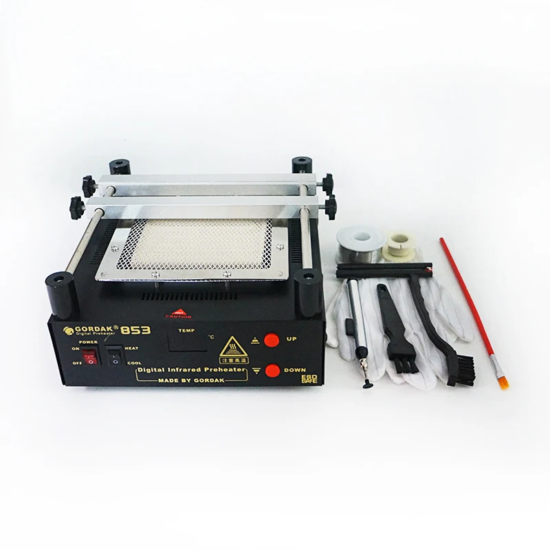 BGA Rework Solder Hot Air Heat Gun Solder Station Gordak 863 3 in 1 Electric Soldering Iron IR Infrared Preheating Station
BGA Rework Solder Hot Air Heat Gun Solder Station Gordak 863 3 in 1 Electric Soldering Iron IR Infrared Preheating Station