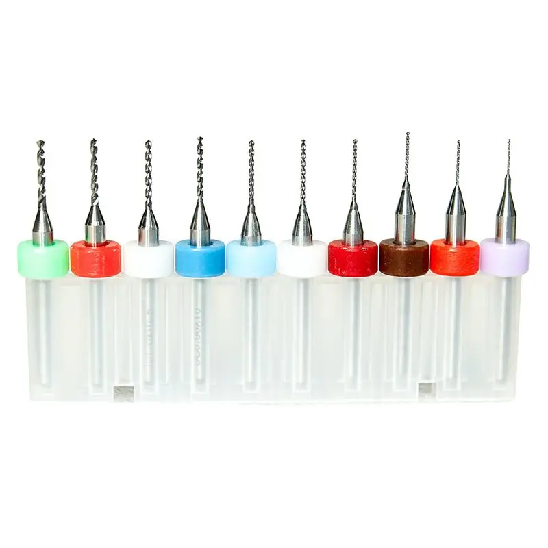 10 Pcs 0.3Mm-1.2Mm PCB Print Circuit Board Tip Spiral Flute Carbide Micro-Drill Bits For Dremel PCB Jewelry Making CNC Engraving
10 Pcs 0.3Mm-1.2Mm PCB Print Circuit Board Tip Spiral Flute Carbide Micro-Drill Bits For Dremel PCB Jewelry Making CNC Engraving