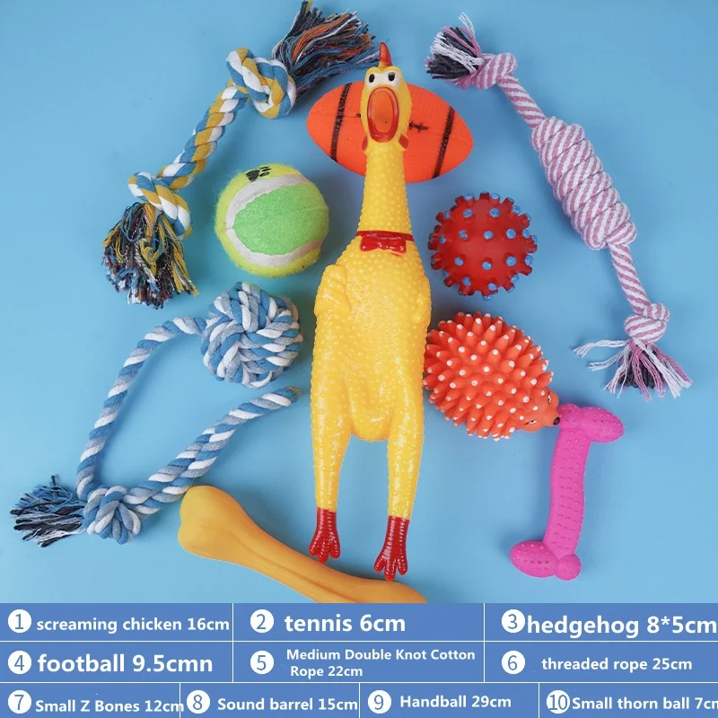 JMT 10-piece set of dog toys puzzle relieve boredom bite-resistant molar knot pet supplies
JMT 10-piece set of dog toys puzzle relieve boredom bite-resistant molar knot pet supplies