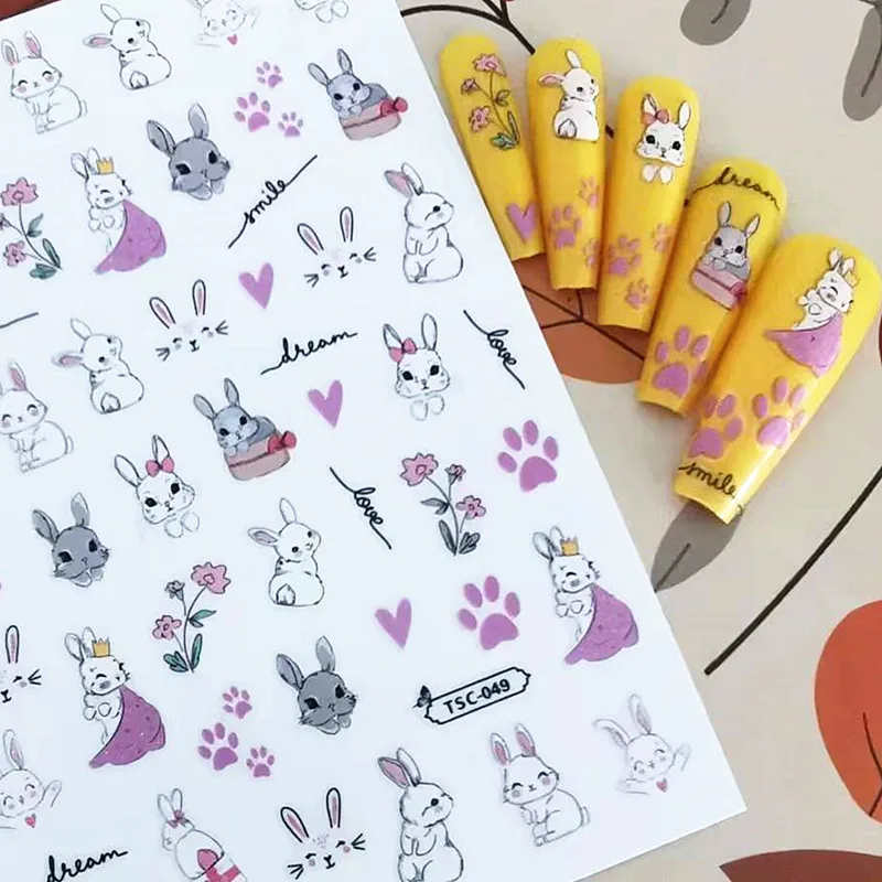 Newest Cute Rabbit Cat Design 3D Self Adhesive Back Glue Decal Slider DIY Nail Art Sticker TSC 049
Newest Cute Rabbit Cat Design 3D Self Adhesive Back Glue Decal Slider DIY Nail Art Sticker TSC 049