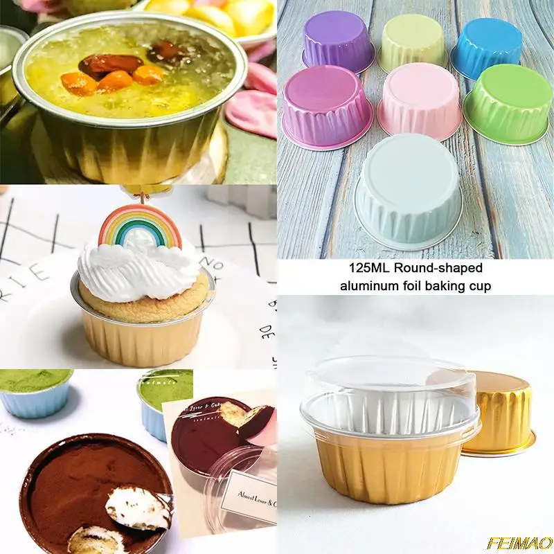 10 Pcs Grillable Aluminum Foil Cup with lid Round Shaped Muffin Cupcake Baking Molds Kitchen Cooking DIY Cake Decor Tools
10 Pcs Grillable Aluminum Foil Cup with lid Round Shaped Muffin Cupcake Baking Molds Kitchen Cooking DIY Cake Decor Tools