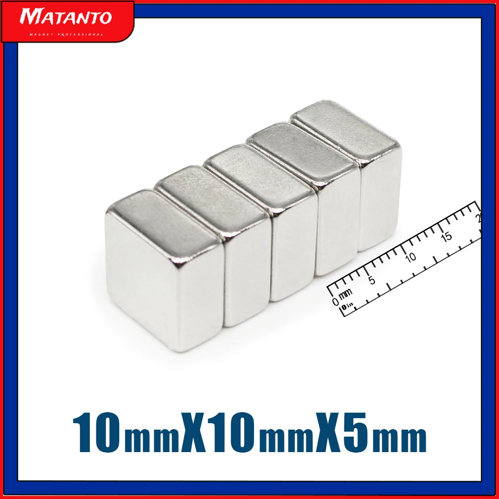 5/10/20/50/100PCS 10x10x5 mm Square Rare Earth Neodymium Magnet 10*10*5 Block Powerful Strong Magnetic Magnets Sheet 10x10x5mm
5/10/20/50/100PCS 10x10x5 mm Square Rare Earth Neodymium Magnet 10*10*5 Block Powerful Strong Magnetic Magnets Sheet 10x10x5mm
