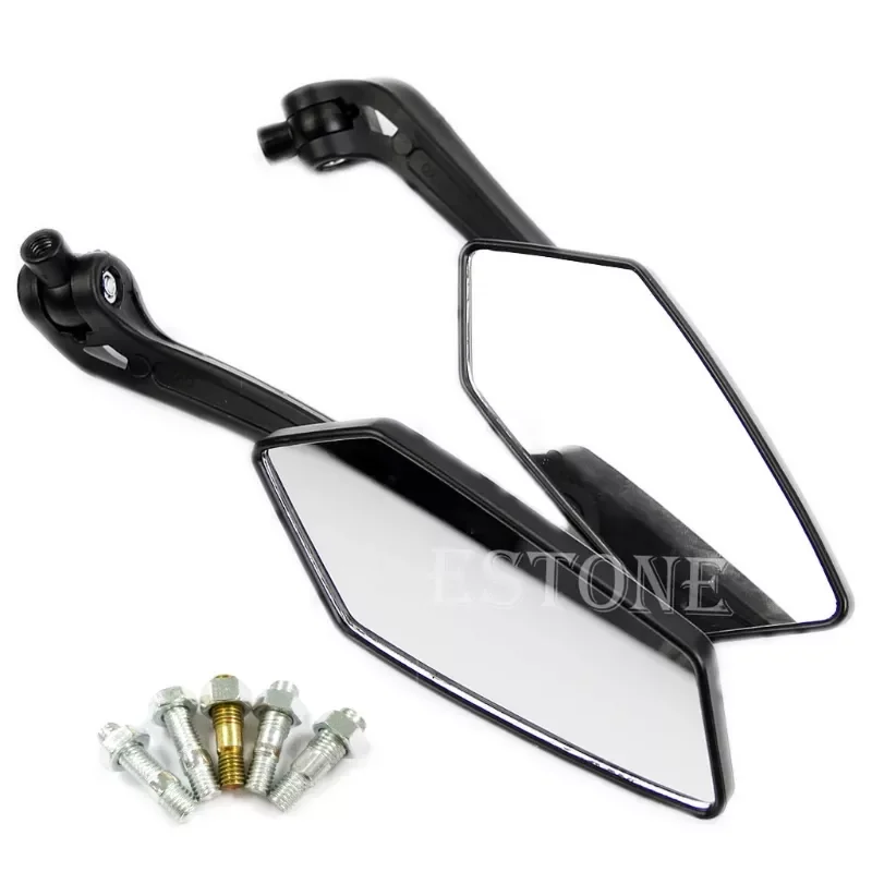 

New Useful Universal Scooter Rearview Mirrors Pair Moped ATV Motorcycle Backup