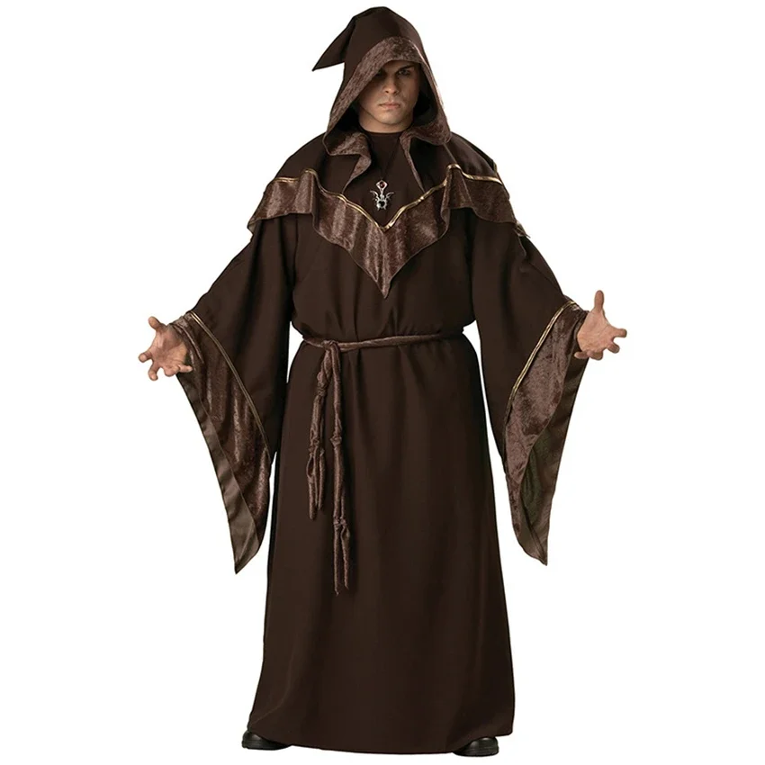 New Medieval Wizard Cosplay Halloween Costumes for Men Adult Religious Godfather Party Performance Mage Uniform for Man Robe Set
New Medieval Wizard Cosplay Halloween Costumes for Men Adult Religious Godfather Party Performance Mage Uniform for Man Robe Set