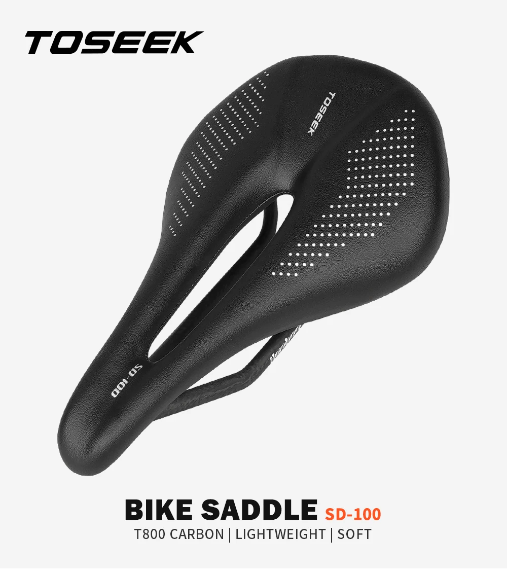 TOSEEK Full Carbon MTB Saddle 143/155MM Bike Saddles Super Light Leather Carbon Cushions 135g Rails Bicycle Cycling Seat Parts
TOSEEK Full Carbon MTB Saddle 143/155MM Bike Saddles Super Light Leather Carbon Cushions 135g Rails Bicycle Cycling Seat Parts