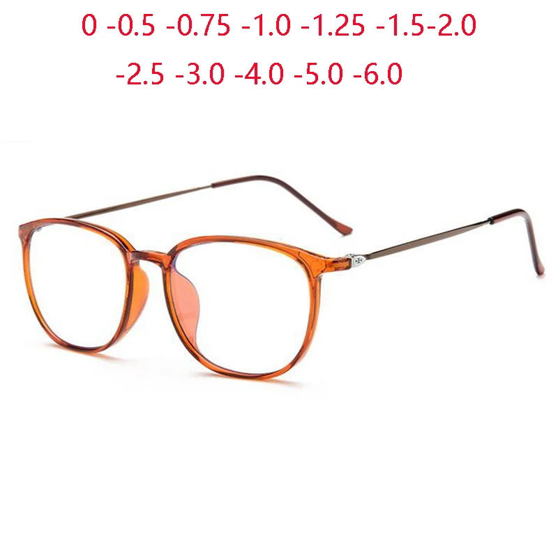 

Овальные линзы для близорукости 0-0,5-0,75 до-4,0, с защитой от синего света, очки для женщин и мужчин, ультралегкие очки для близорукости TR90