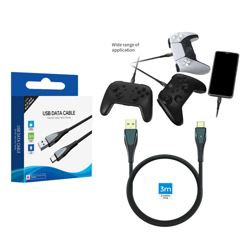 9.8ft Fast Charging Type-C Charger Cord USB C Charging Cable Date Transfer Line Wire Compatible with NS Switch Pro/PS5
9.8ft Fast Charging Type-C Charger Cord USB C Charging Cable Date Transfer Line Wire Compatible with NS Switch Pro/PS5
