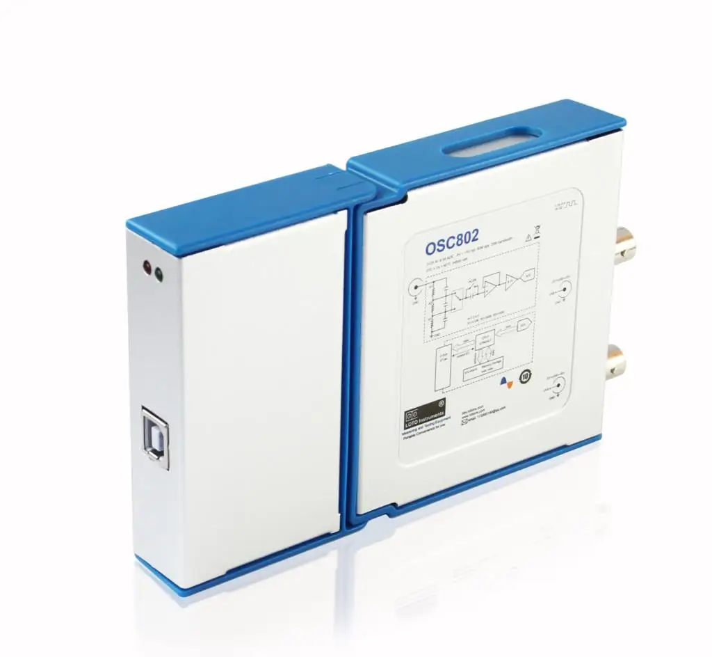 LOTO USB/PC Oscilloscope OSC802, 80MS/s Sampling Rate, 20MHz Bandwidth, for automobile, hobbyist, student, engineers
LOTO USB/PC Oscilloscope OSC802, 80MS/s Sampling Rate, 20MHz Bandwidth, for automobile, hobbyist, student, engineers