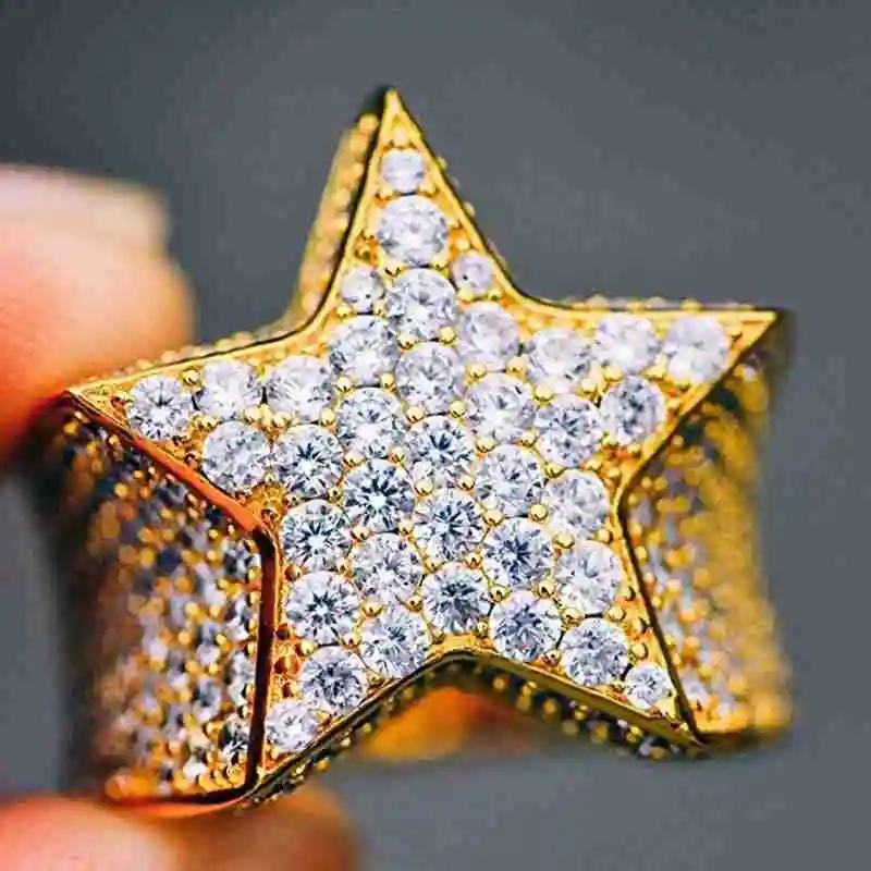 Milangirl New Hip Hop Rock Five Star Rings Men Luxury Gold Silver Color Rhinestones Zircon Pentagram Rings Women Wedding Party
Milangirl New Hip Hop Rock Five Star Rings Men Luxury Gold Silver Color Rhinestones Zircon Pentagram Rings Women Wedding Party