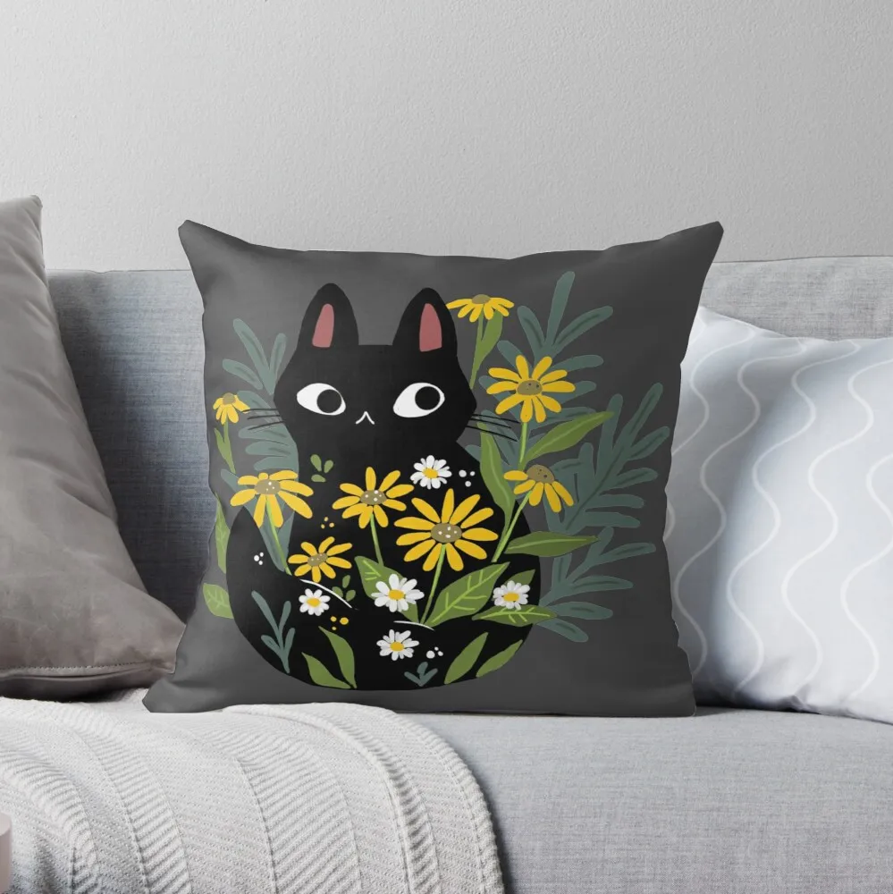 Pillowslip Black cat with flowers Throw Pillow 100% Polyester Decor PillowCase Home Cushion Cover 45*45cm
Pillowslip Black cat with flowers Throw Pillow 100% Polyester Decor PillowCase Home Cushion Cover 45*45cm