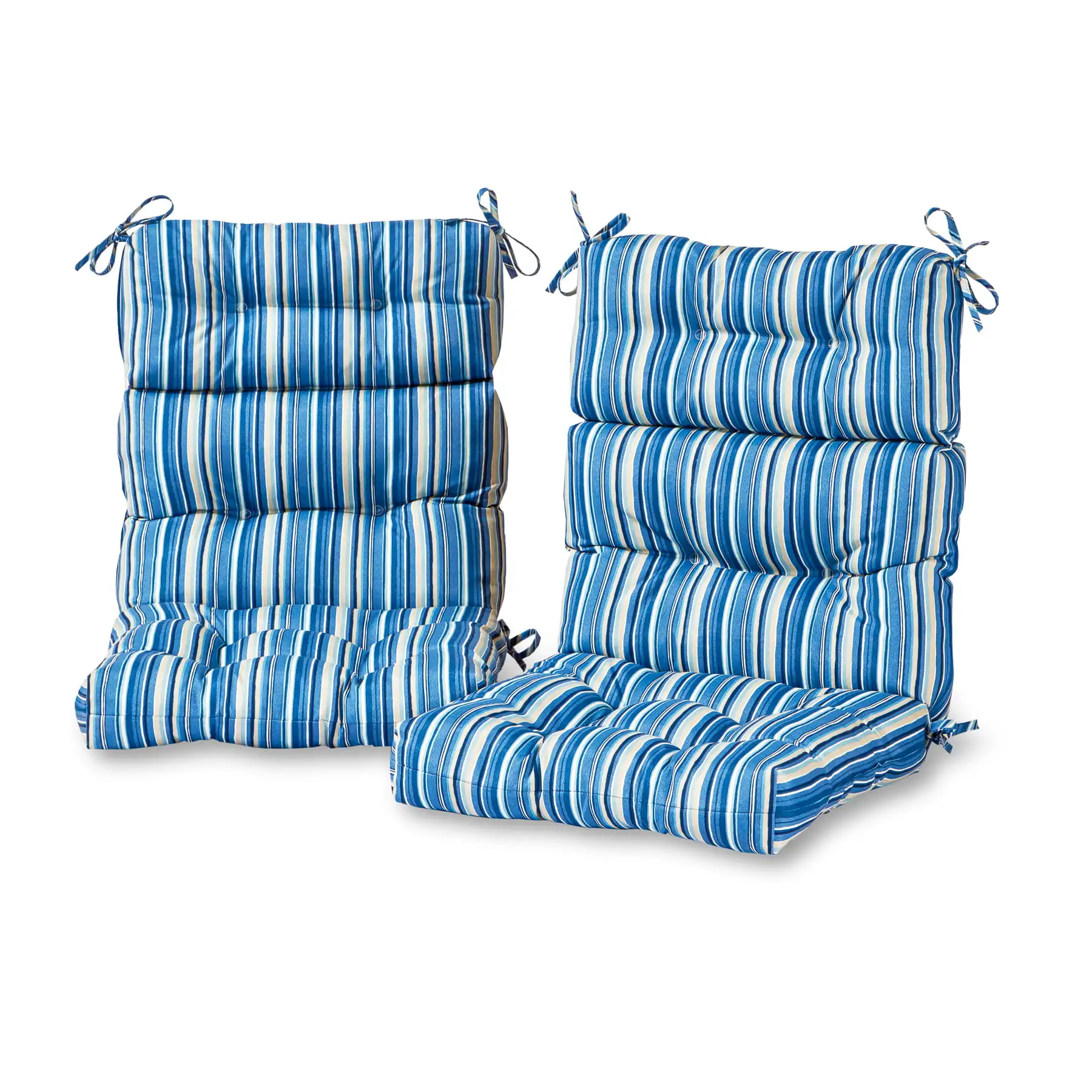 Sapphire Stripe 44 x 22 in. Outdoor High Back Chair Cushion (set of 2) by Greendale Home Fashions
Sapphire Stripe 44 x 22 in. Outdoor High Back Chair Cushion (set of 2) by Greendale Home Fashions