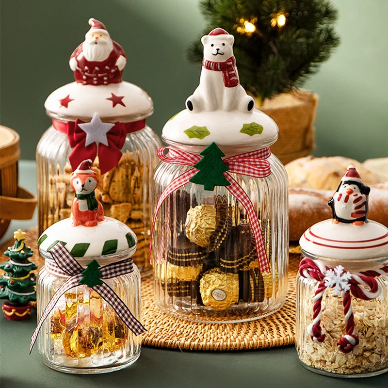 Cute Little Fox Polar Bear Christmas Candy Cookie Nut Sealed Jar Snack Storage Box Food Grade Glass Bottle
Cute Little Fox Polar Bear Christmas Candy Cookie Nut Sealed Jar Snack Storage Box Food Grade Glass Bottle