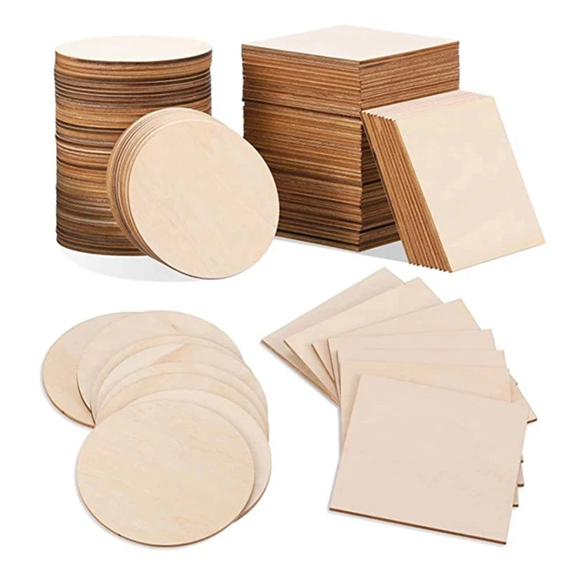 50Pcs Wood Slices 4X4inch Unfinished Wood Pieces Square And Round Wooden For DIY Coaster Arts Painting Staining Crafts
50Pcs Wood Slices 4X4inch Unfinished Wood Pieces Square And Round Wooden For DIY Coaster Arts Painting Staining Crafts