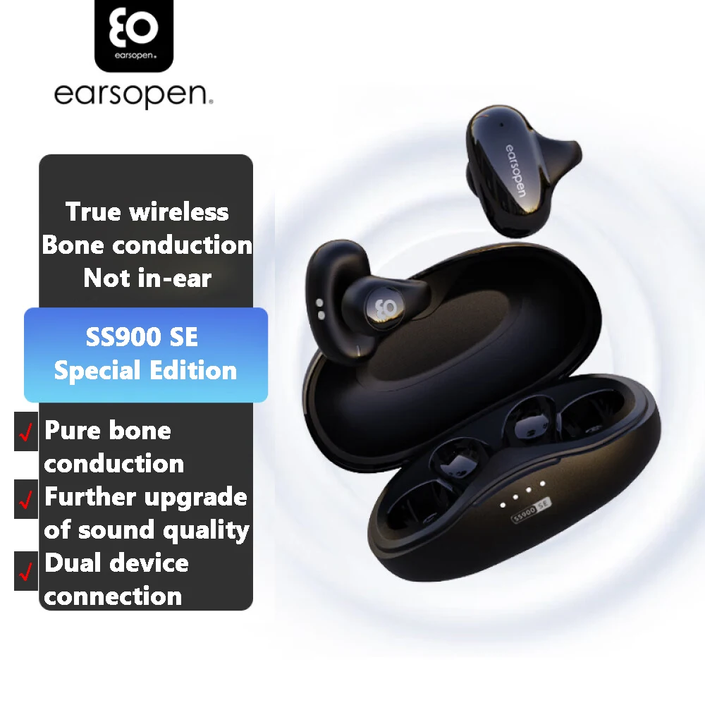 100% оригинальные наушники ss900 SE TWS Bluetooth наушники костной проводимости настоящая беспроводная гарнитура IPX7 водонепроницаемая, 24 часа автономной работы
100% оригинальные наушники ss900 SE TWS Bluetooth наушники костной проводимости настоящая беспроводная гарнитура IPX7 водонепроницаемая, 24 часа автономной работы