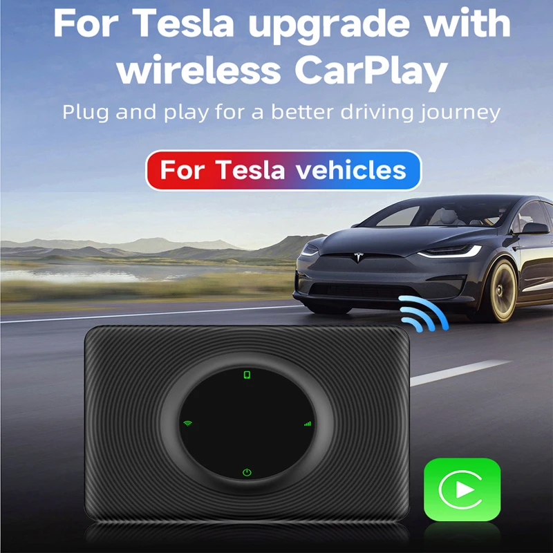 Автомобильный беспроводной адаптер CarPlay для Tesla Model 3, модель Y Dongle OTA Online 2,4G + 5G синий зуб и Wi-Fi, улучшенная Совместимость
Автомобильный беспроводной адаптер CarPlay для Tesla Model 3, модель Y Dongle OTA Online 2,4G + 5G синий зуб и Wi-Fi, улучшенная Совместимость