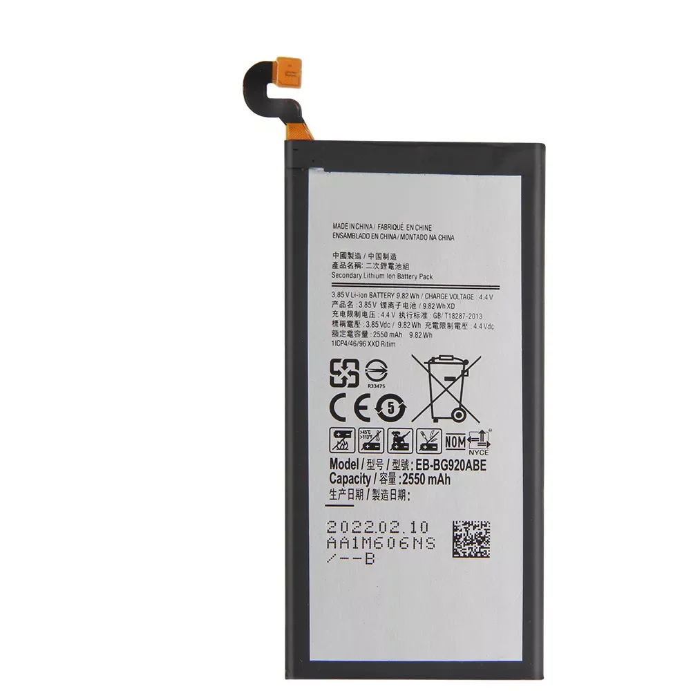 Phone Battery For SAMSUNG Galaxy S6 G9200 G920F G920I G920 G920A G9208 G9209 G920V G920T G920P EB-BG920ABE EB-BG920ABA
Phone Battery For SAMSUNG Galaxy S6 G9200 G920F G920I G920 G920A G9208 G9209 G920V G920T G920P EB-BG920ABE EB-BG920ABA