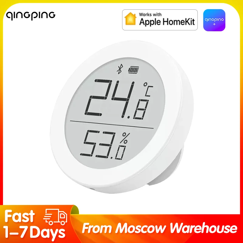 Qingping Temperature Humidity Sensor Bluetooth-compatible LCD Digital Screen Thermometer H Version for Apple HomeKit
Qingping Temperature Humidity Sensor Bluetooth-compatible LCD Digital Screen Thermometer H Version for Apple HomeKit