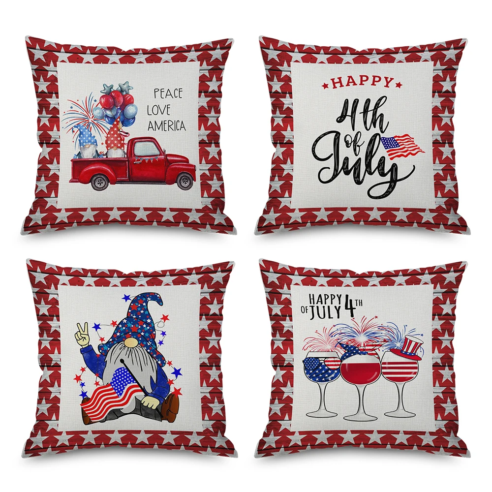 45x45cm American Independence Day Pillowcase Cushion Cover Linen Cover Festival Gifts Home Office Living Room 
45x45cm American Independence Day Pillowcase Cushion Cover Linen Cover Festival Gifts Home Office Living Room