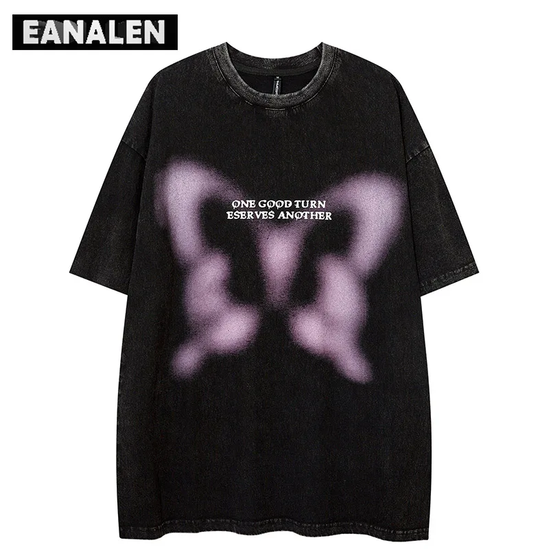 Retro hand-painted butterfly graphic T-shirt men's cotton oversized Gothic boyfriend Fengharajuku casual graffiti T-shirt women
Retro hand-painted butterfly graphic T-shirt men's cotton oversized Gothic boyfriend Fengharajuku casual graffiti T-shirt women