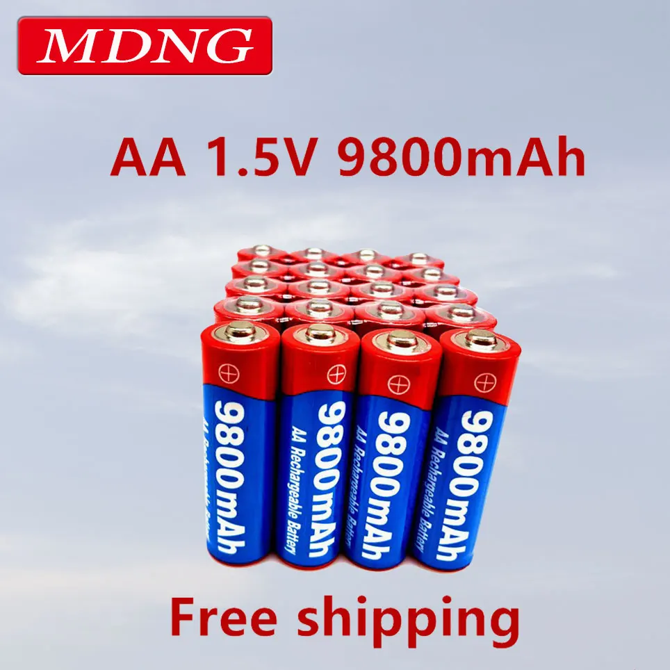 4~20pcs/lot Brand AA Rechargeable Battery 9800mah AA 1.5V New Alkaline Rechargeable Batery for Led Light Toy Mp3
4~20pcs/lot Brand AA Rechargeable Battery 9800mah AA 1.5V New Alkaline Rechargeable Batery for Led Light Toy Mp3