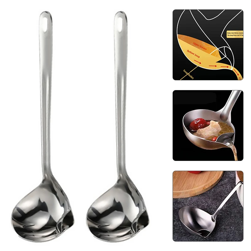 Stainless Steel Filter Oil Spoon Oil Soup Separator Scoop Oil Filter Skimmer Spoon for Home Kitchen Long Handle Soup Fat
Stainless Steel Filter Oil Spoon Oil Soup Separator Scoop Oil Filter Skimmer Spoon for Home Kitchen Long Handle Soup Fat