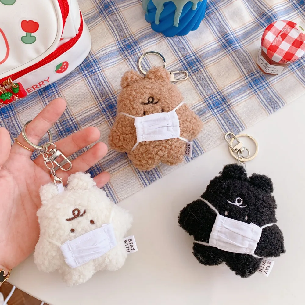 New Ornaments Cute Plush Mask Bear Keychain Accessories Pendant Sweet Cartoon Girl Couple Doll Keyring Car Bags Hanger Gifts
New Ornaments Cute Plush Mask Bear Keychain Accessories Pendant Sweet Cartoon Girl Couple Doll Keyring Car Bags Hanger Gifts
