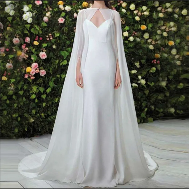 Women Elegant Soft Chiffon Long Cape Wedding Wrap Bridal Accessory Bolero Lady Unique Noble Cloak Black White Pink
Women Elegant Soft Chiffon Long Cape Wedding Wrap Bridal Accessory Bolero Lady Unique Noble Cloak Black White Pink