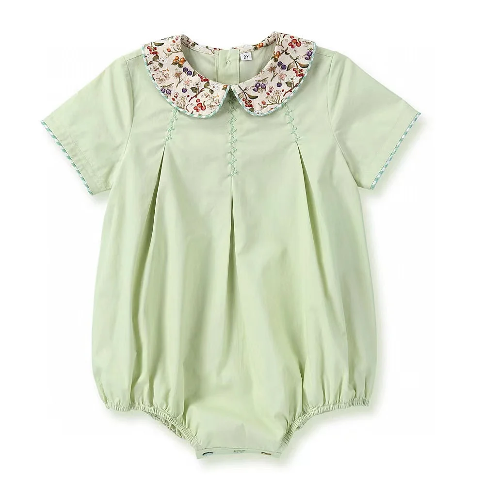 2022 New Light Green Flower Collar brand newborn baby girls wear 66 73 80 90 100cm
2022 New Light Green Flower Collar brand newborn baby girls wear 66 73 80 90 100cm