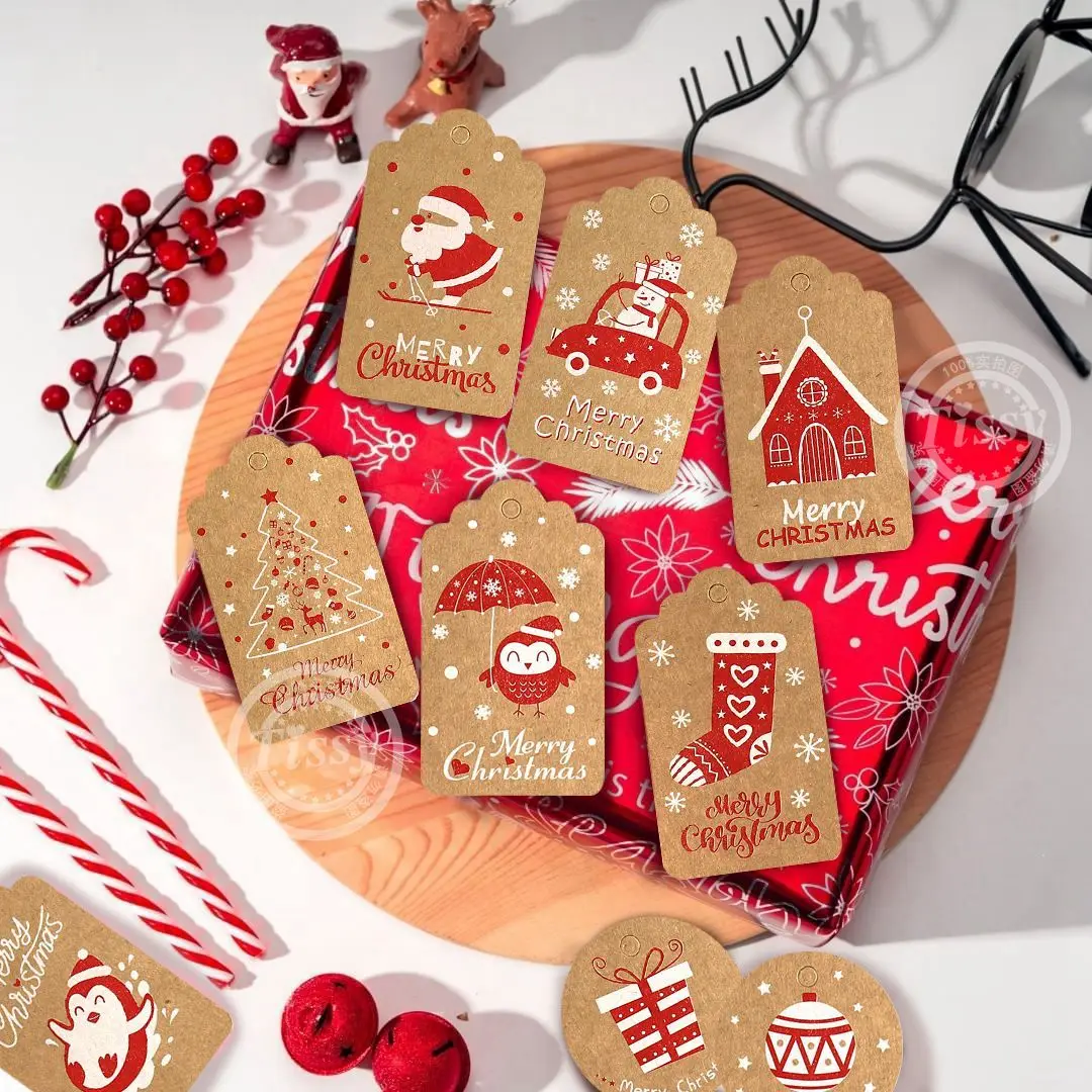 50PCS Christmas Kraft Paper Tags Carton Xmas Tree/Santa Claus Printed Crafts Hanging Labels for Noel Navidad Gifts Wrapping
50PCS Christmas Kraft Paper Tags Carton Xmas Tree/Santa Claus Printed Crafts Hanging Labels for Noel Navidad Gifts Wrapping