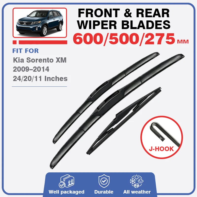 Wiper Blades For Kia Sorento XM 2009 2010 2011 2013 2014 Front Windshield Rear Wiper Windscreen Window Car Accessories 24"20"11"
Wiper Blades For Kia Sorento XM 2009 2010 2011 2013 2014 Front Windshield Rear Wiper Windscreen Window Car Accessories 24"20"11"