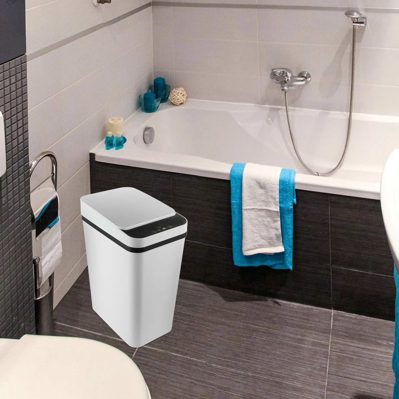 Household Convenient Wastepaper Bucket Automatic Flip Waste Bin Automatic Induction Trash Can
Household Convenient Wastepaper Bucket Automatic Flip Waste Bin Automatic Induction Trash Can