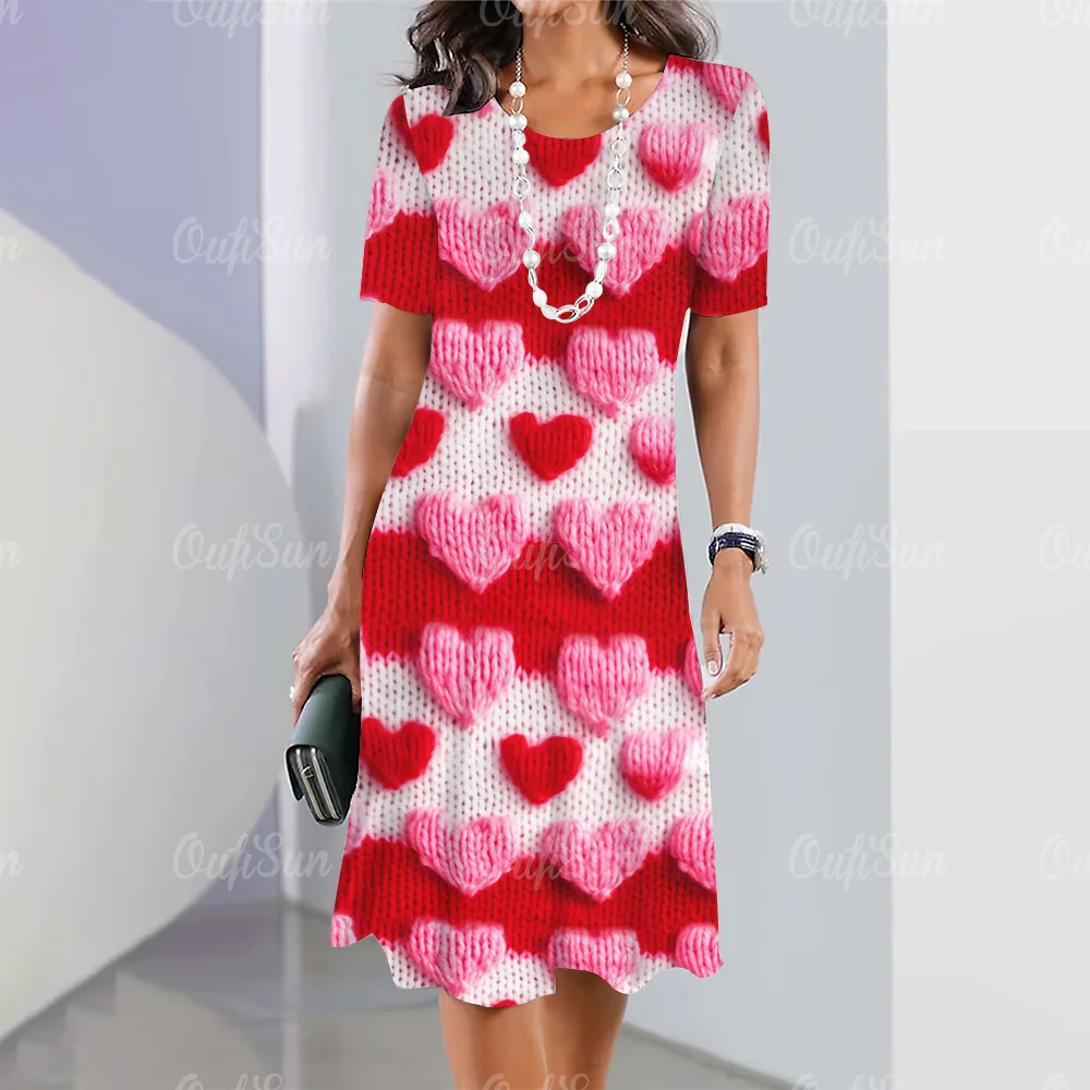 New Women's Dresses, Valentine's Day 3D Printed Elements Casual Party Fashion Streetwear Y2k Loose Oversized Clothing 2024
New Women's Dresses, Valentine's Day 3D Printed Elements Casual Party Fashion Streetwear Y2k Loose Oversized Clothing 2024