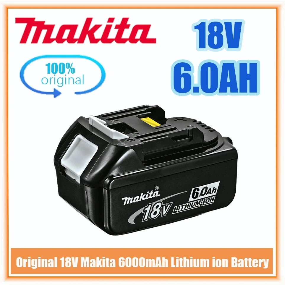

Makita Original 18V 6000MAh Lithium Ion Rechargeable Battery 18VDrill Replacement Batteries BL1860 BL1830 BL1850 BL1860B