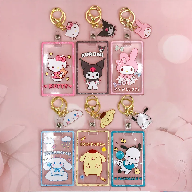 Hello Kitty My Melody Card Sleeve Kawaii Sanrio Anime Cute Cinnamoroll Kuromi Girly Heart Cartoon Keychain Toy for Girls
Hello Kitty My Melody Card Sleeve Kawaii Sanrio Anime Cute Cinnamoroll Kuromi Girly Heart Cartoon Keychain Toy for Girls