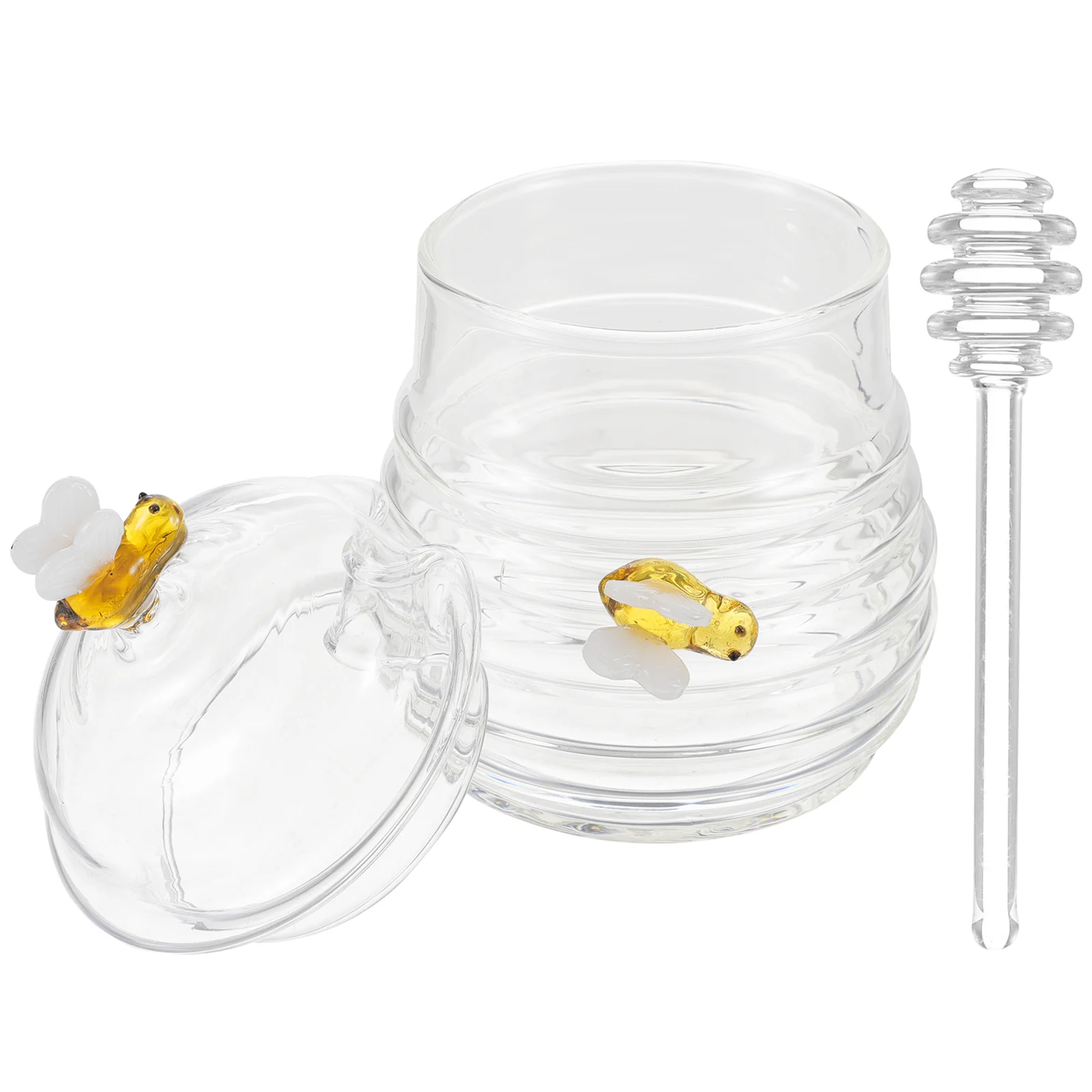 Glass Honey Jar Clear Honey Jar Glass Honey Dispenser with Dipper and Lid
Glass Honey Jar Clear Honey Jar Glass Honey Dispenser with Dipper and Lid