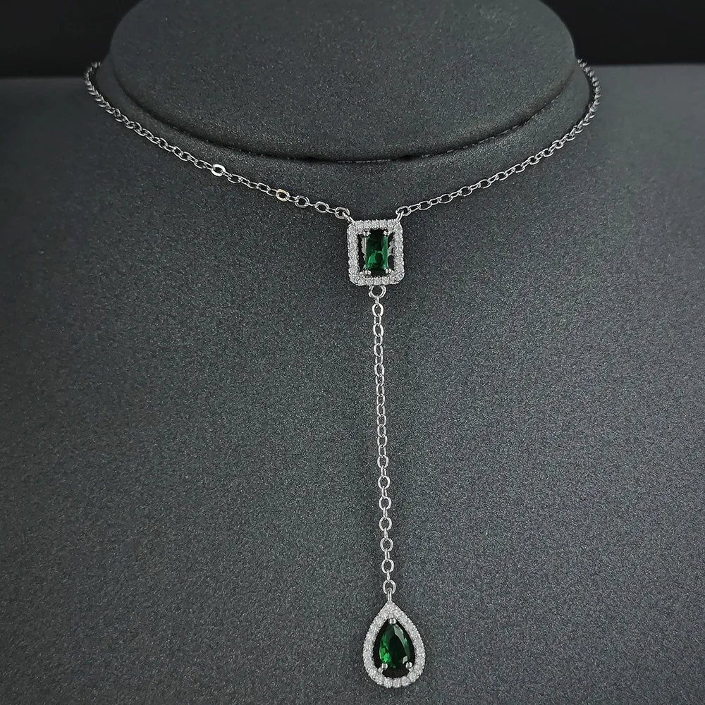 New Fashion Tourmaline Stone Choker Necklace Pendant Ladies Lady Necklace Silver Color Chain Pendant Water Drop Wedding Jewelry
New Fashion Tourmaline Stone Choker Necklace Pendant Ladies Lady Necklace Silver Color Chain Pendant Water Drop Wedding Jewelry